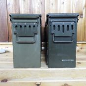 2 extra large military ammunition cans - empty