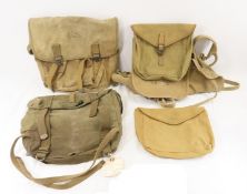 WWII US Military knapsacks & other canvas items