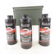 3 1lb Alliant Powder Bullseye pistol powder