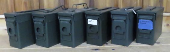 6 Small Empty Ammunition cans
