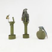 2 M1A2 Grenade adapters with inert grenades