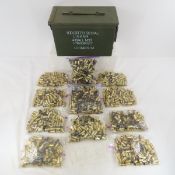 Metal ammunition can filled with 40 cal brass only
