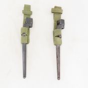 2 British No 4 MKII Bayonets scabbards & frogs