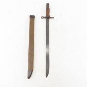 WWII Japanese type 30 bayonet with wood scabbard