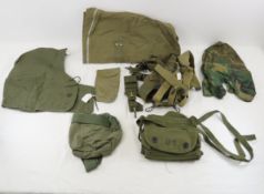 US Military helmet cover camo, ammo pouch