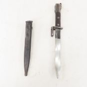 Belgium FN type A bayonet with scabbard