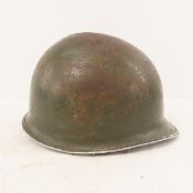 US Military M1 helmet shell front seam