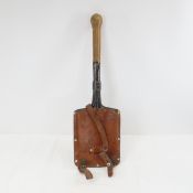 German shovel with leather holster