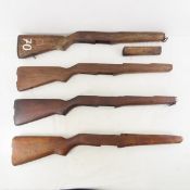 4 Marked M1 Garand Rifle Stocks