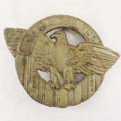 US Veterans WWII cast metal grave marker