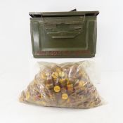 Ammunition can full of WWII M1 Garand grease pots