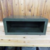 Military stacking bookcase, missing glass