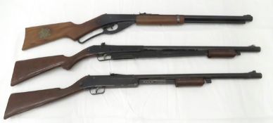 3 Daisy Air Rifles, 2 Lever Action & 1 Pump Action