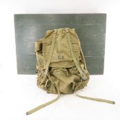 WWII US Military backpack & M-123 Table