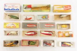 14 Vintage Fishing Lures with boxes