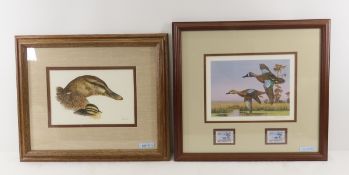Ron Buck Watercolor & 1989 LA Duck Stamp Print