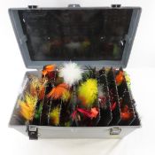 Large tackle box of Musky Killer spinning lures
