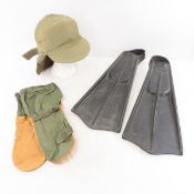 USN Cap, Gloves & Swimming Fins