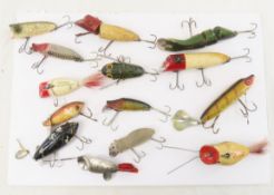 14 Vintage Fishing Lures, Heddon & more