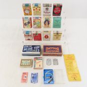 Vintage Cigarette Packs and Matches