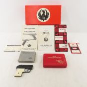 Vintage starting pistol & misc firearm paperwork