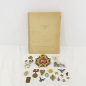German Book & Assorted Foreign Military Insignia