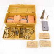Mixed Ammunition, Blanks, & brass in box