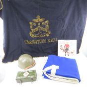 Vintage US Military helmet, 1st Aid kit and more