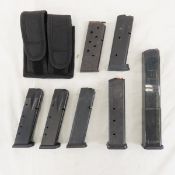 7 mixed handgun magazines