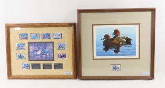 1977-85 MN Duck Stamps & 1982 Print w/Stamp