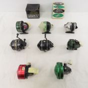 10 Vintage Fishing Reels, Johnson, Zebco & more