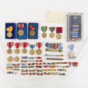 US Military WWII, Korean Medals and Ribbon Bars