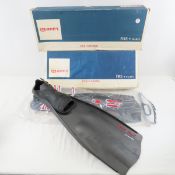 3 sets of Mares diving flippers