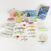 Assorted fishing lures & gear