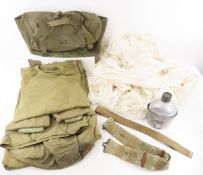 WWII US military canteens & canvas items