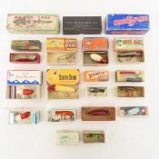 15 Vintage Fishing Lures with boxes