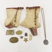 Civil War era spats & belt buckles