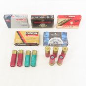 25 12ga slugs in boxes & 9 loose slugs