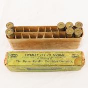 7 US G'VT .45-70 Gould CF Cartridges in UMC Box