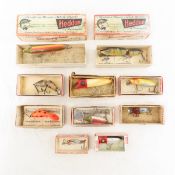 10 Vintage Heddon Fishing Lures with boxes