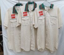 3 vintage Coca-Cola unitag uniform shirts