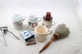 Barber Shaving Items Mugs, Soap, Clippers, Brushes