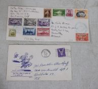 9/2/1945 V-J Day Posted Envelope w/Victory Stamps