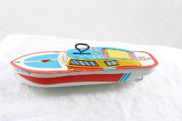Ohio Art Tin Litho Wind-Up Boat