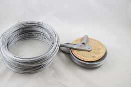 Vintage Wright Aluminum Clothes Line & Pulley