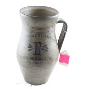 Colonial Stoneware Pitcher 1864 Sturbridge, MA
