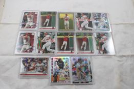 13 Collectible Baseball Cards in Plastic Cases