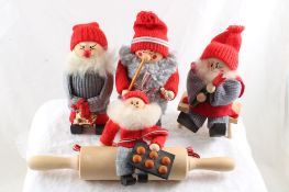 4 Tomte Ljunstroms Swedish Handmade Figures