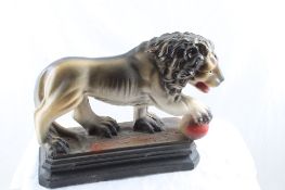 Antique Chalkware Lion Carnival Prize