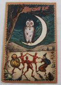 Ca. 1900s Halloween Raphael Tuck Postcard Devils